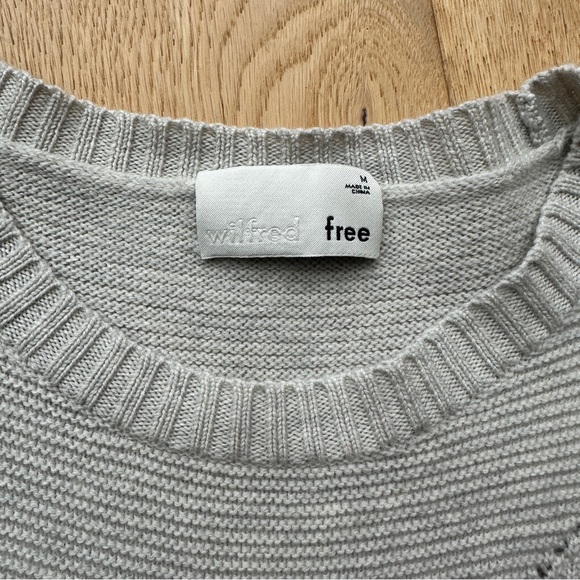 ARITZIA WILFRED FREE HEATHER GREY WOOL SWEATER - M - Picture 6 of 10